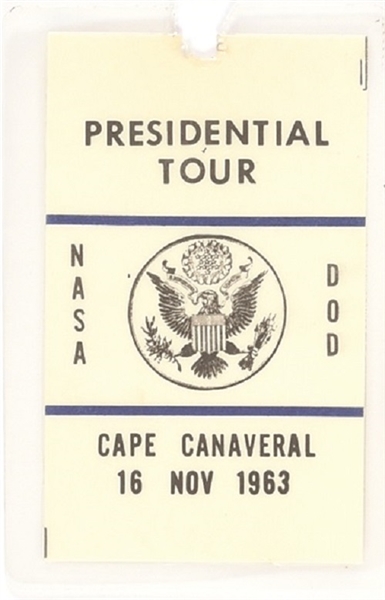 John F. Kennedy Cape Canaveral Presidential Tour Badge