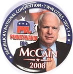 McCain 2008 Convention Pennsylvania Pin