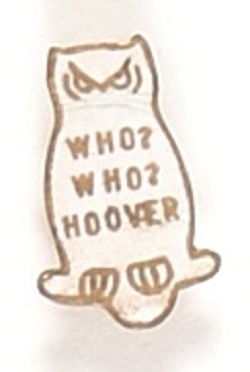 Who? Who? Hoover Enamel Owl Pin