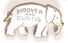Hoover, Curtis White Enamel Elephant