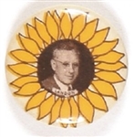 Landon Sunflower Celluloid Pin