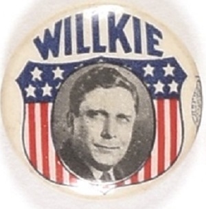 Wendell Willkie Shield Pin