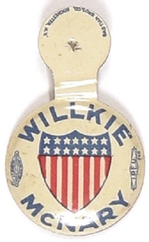 Willkie, McNary Shield Litho Tab
