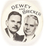 Dewey and Bricker Scarce 1944 Jugate