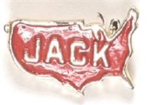 Kennedy "Jack" Red Enamel USA Pin