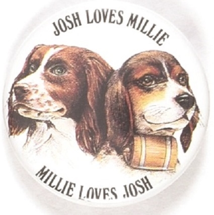 Josh and Millie Bush Dogs Pin