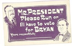 Mr. President Please Run Postcard