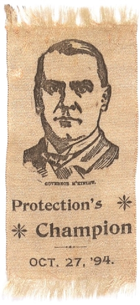 McKinley Protection's Champion 1894 Ribbon