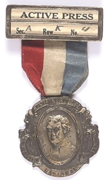 James Cox 1920 Convention Press Badge
