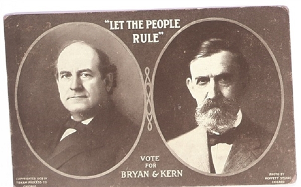 Bryan, Kern Let the People Rule Postcard