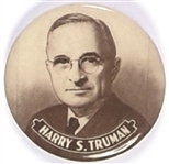Truman Brown, White 1 3/4 Inch Celluloid