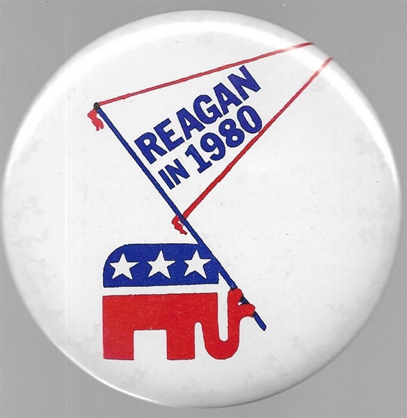 Reagan in 1980 Elephant and Flag