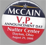 McCain VP Announcement Day, Dayton, Ohio
