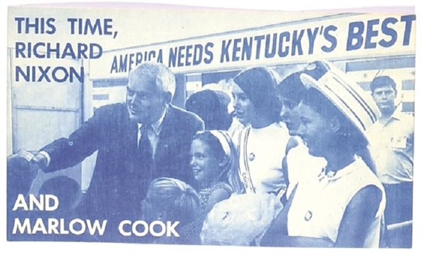 Nixon and Cook Kentucky Coattail Postcard