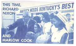 Nixon and Cook Kentucky Coattail Postcard