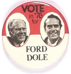 Jerry Ford and Bob Dole Red Top Jugate