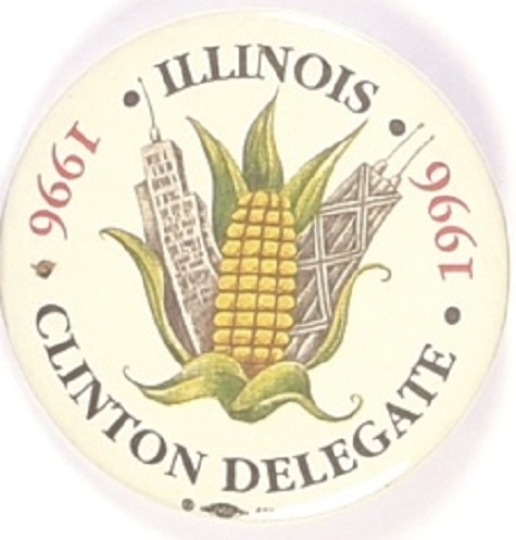 Clinton Illinois Delegate Ear of Corn Celluloid