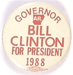 Governor Clinton for President 1988 Celluloid