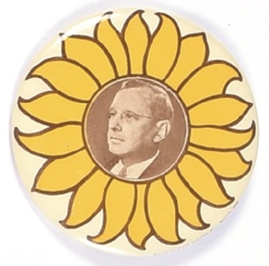 Rare Alf Landon Large Sunflower Celluloid
