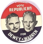 Dewey, Warren Vote Republican Jugate