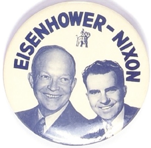 Eisenhower, Nixon 4  Inch Jugate, No Border