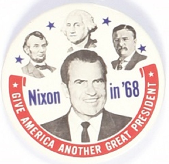 Nixon in '68 Presidents Pin