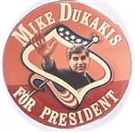 Colorful Mike Dukakis for President Celluloid