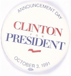 Clinton for President Announcement Pin