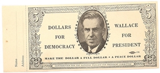 Henry Wallace Dollars for Democracy