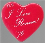 I Love Ronnie Heart-Shaped Pin