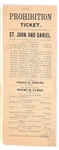 St. John/Daniel Prohibition Party Ticket