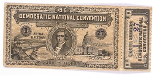 Wilson 1916 Convention Ticket