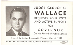 Judge George Wallace for Governor of Alabama