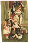Suffrage Trouble at Home Postcard