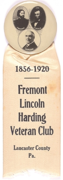 Fremont, Lincoln, Harding Veteran Club Badge