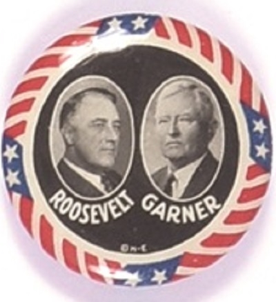 Roosevelt, Garner Scarce Stars and Stripes Jugate