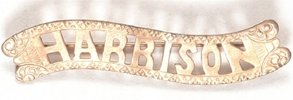 Benjamin Harrison Brass Name Pin