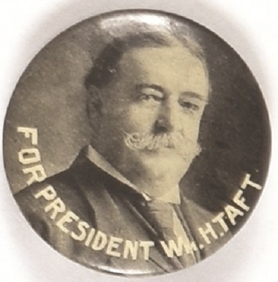 Taft for President Black, White Stickpin