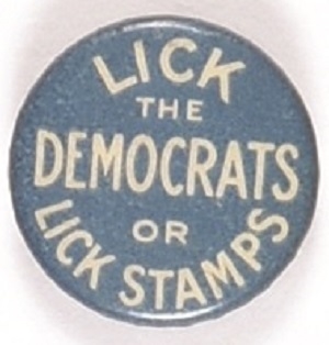 Hughes Lick Democrats or Lick Stamps