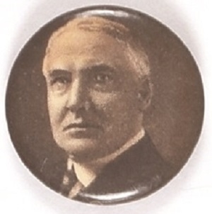 Warren G. Harding Sepia Celluloid