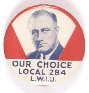 Roosevelt LWIU Labor Union Pin
