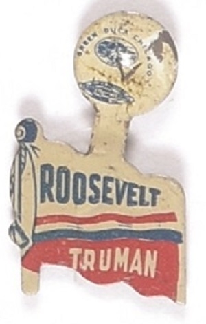 Roosevelt and Truman Litho Tab