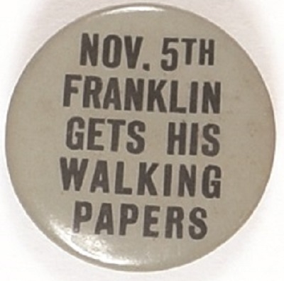 Franklin Gets His Walking Papers