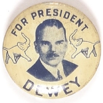 Dewey for President Elephants Litho