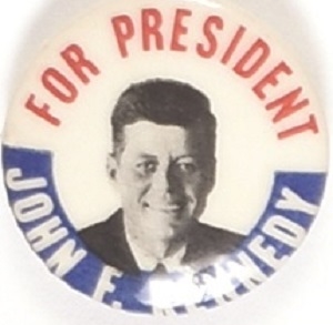 John F. Kennedy for President Smaller Celluloid