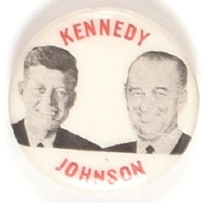 Kennedy, Johnson Scarce 1 Inch Jugate