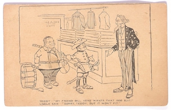 Taft, TR, Uncle Sam Postcard