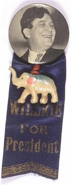 Willkie for President Pin, Ribbon, Charm