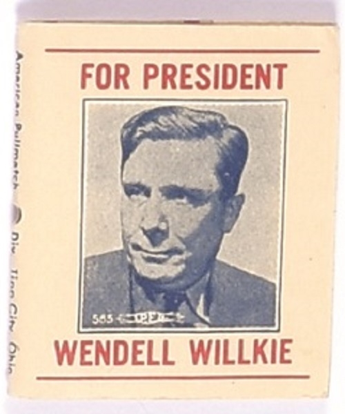 Willkie "Pull Me" Matchbook