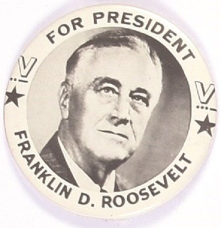 Roosevelt Large Size V for Victory